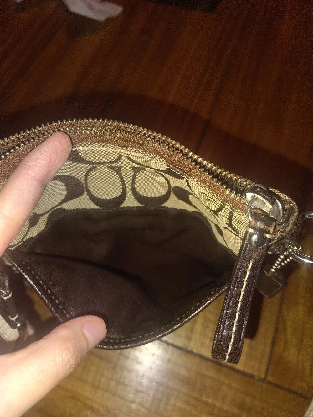 Coach 10250 Tan Signature Canvas Crossbody Bag Y2K